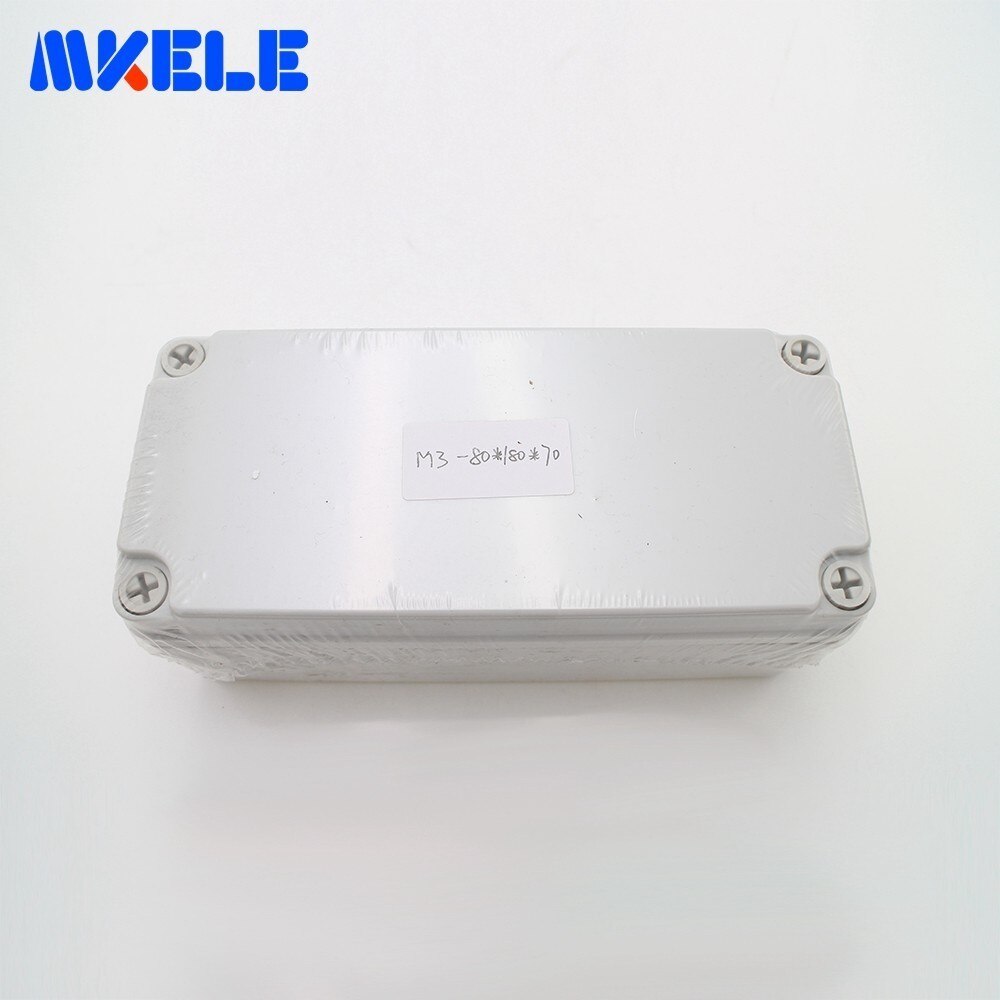 Ip65 vanntette koblingsbokser elektroniske prosjekter bokser abs materiale utendørs elektrisk boks 80*180*70mm lav pris