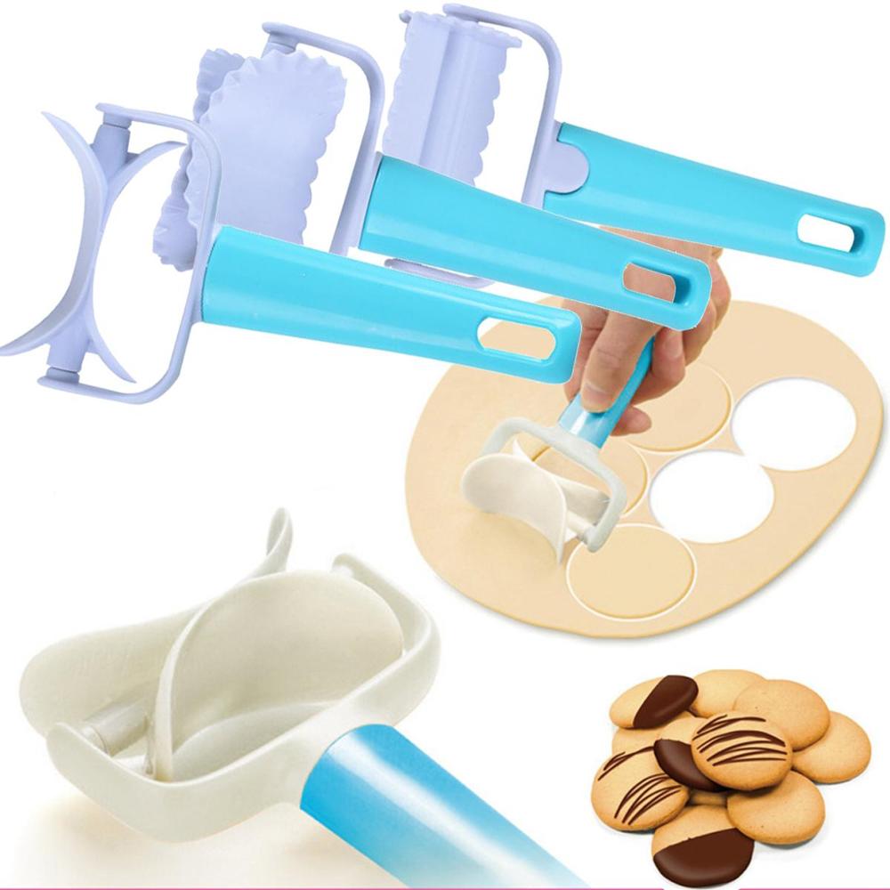 3 Types Pastry Embossing Baking Cake Decorating Tools Biscuit Mold Maker Stamp Roller Cookie Cutter