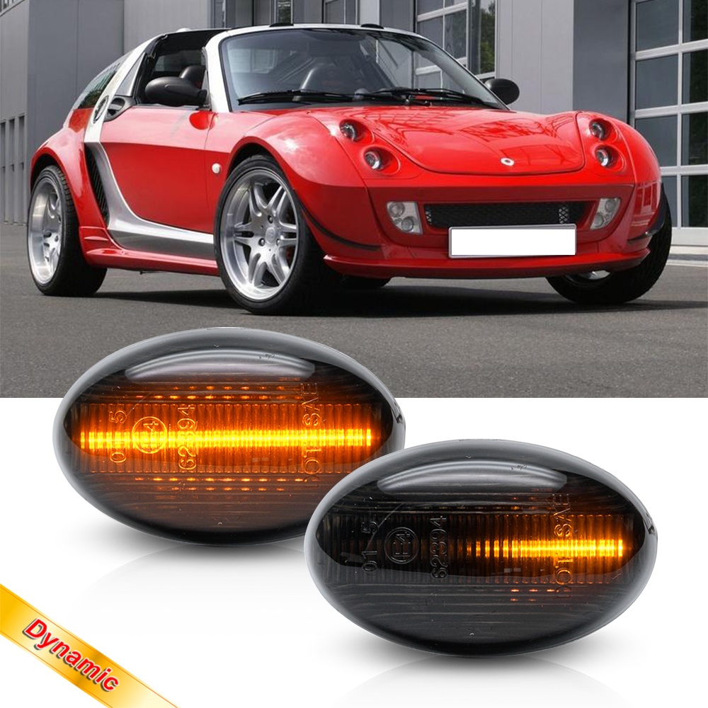 Para smart roadster coupe w452 conversível fortwo cabrio w450 benz w168 w639 w447 dinâmico led marcador lateral luz de sinal volta
