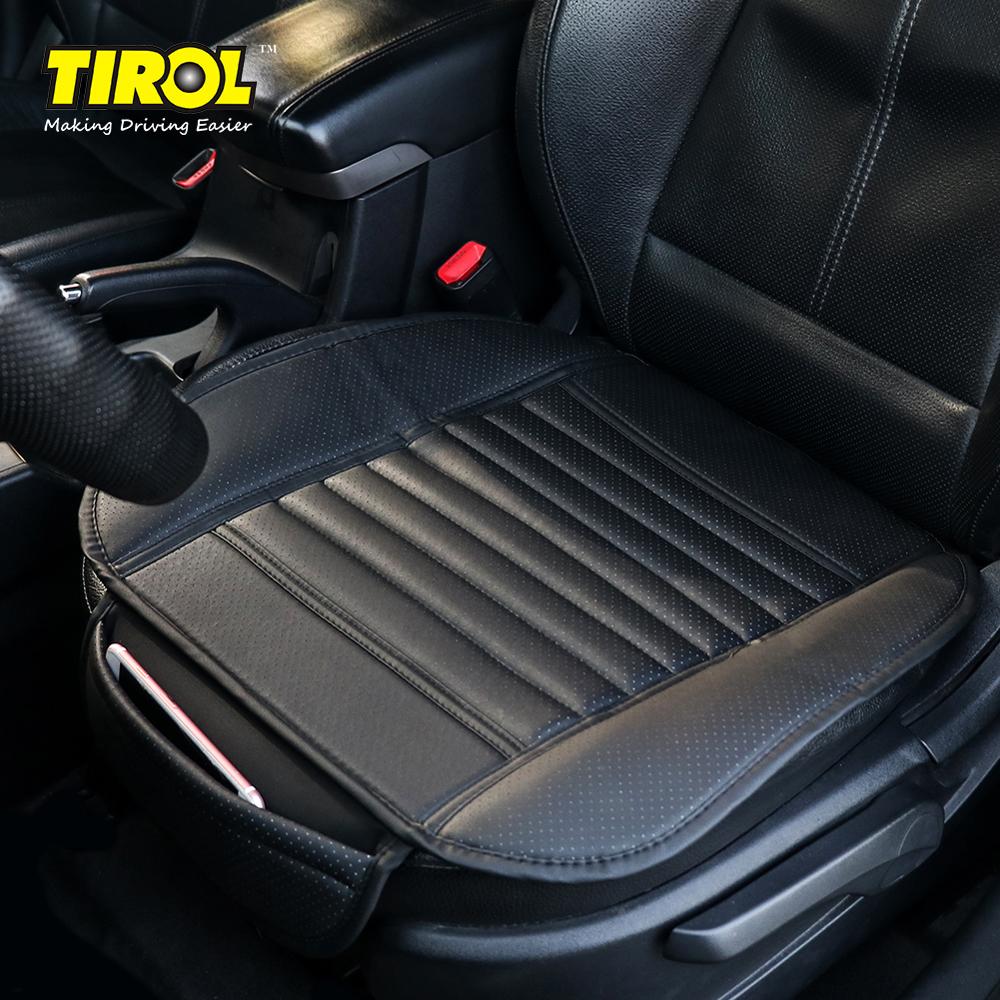 Tirol T26126P3 Voorzijde Zitkussen Anti-Slip Car Seat Pad Voor Auto Levert Zwart Beige Pu Lederen cover Bescherming