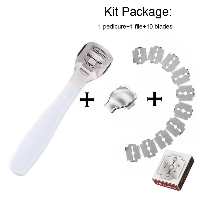 Rvs Pedicure Gereedschap Pedicure Set Voet Peeling Maks Manicure Professionele Eelt Voet Schaafmachine Pedicure Mes Scheerapparaat: K Set