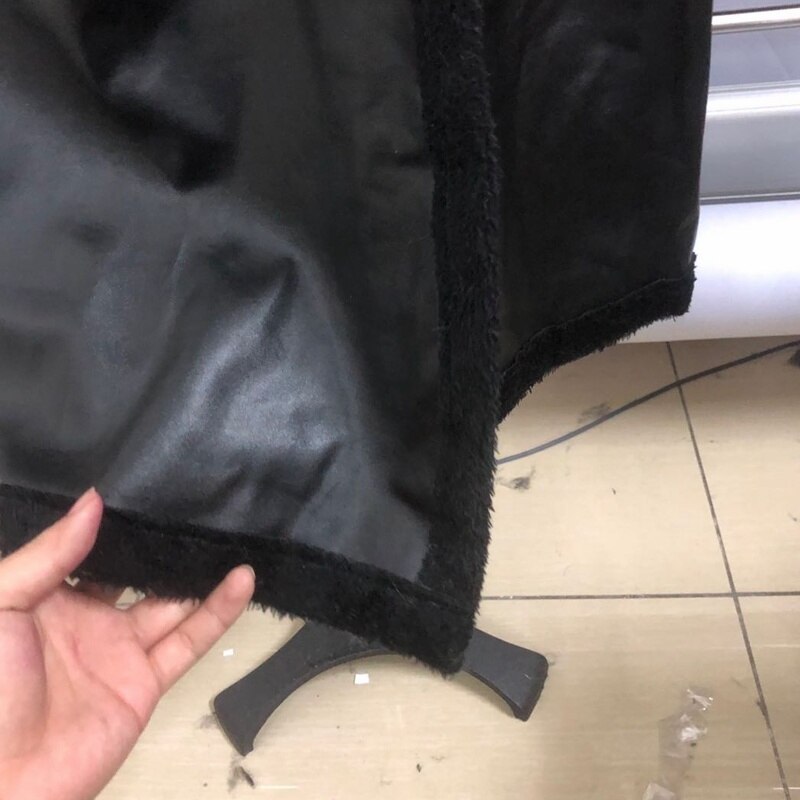 Plus Größe Leder Mantel Männer Pelz Kragen Winter Revers Langarm PU Zipper Beiläufigen Frauen Jacken Lugentolo