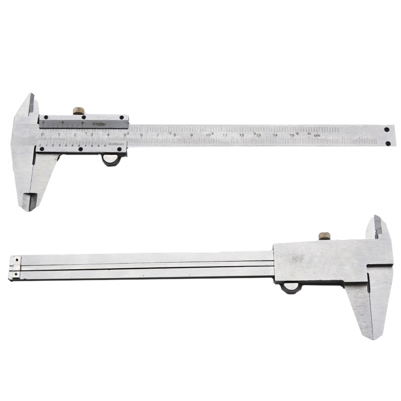 Metal vernier caliper 150mm/0.05mm kulstofstål vernier calipers gauge mikrometer måleinstrument instrumenter caliper med dybde