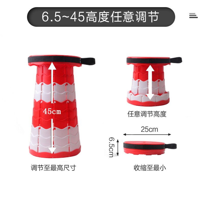 Klappstuhl Im Freien Tragbare Hocker Klappstühle Camping Hocker Bequem Angeln Stuhl Falten Zengkun: Red and White