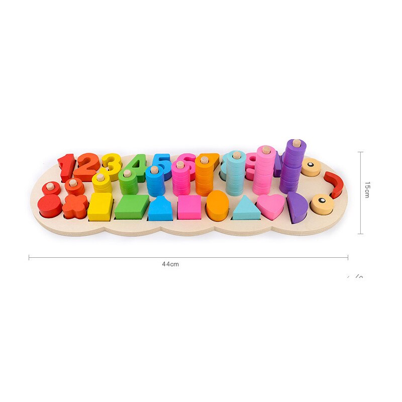 Montessori Educational Wooden Toys For kids Board Math Fishing Count Numbers Matching Digital Shape Match Early Education Toy: Camel