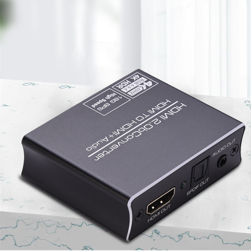 4K HDMI Compatible Audio Extractor Stereo Extractor Converter Optical ARC TOSLINK SPDIF + 3.5mm Adapter