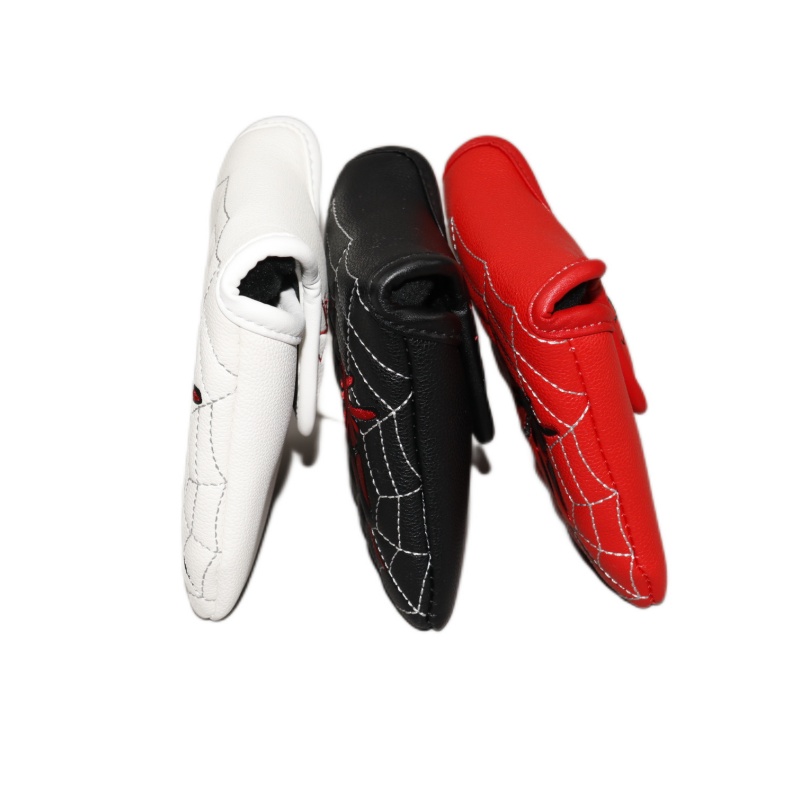 Mallet-huvudskydd spider-style 13cm golfputterskydd huvudskydd magnetstängande pu-skydd golftillbehör
