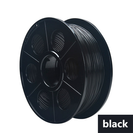 Nylon3D-filamento para impresora, 1,75mm, 1KG, PLA, ABS, PLA, madera, TPU, PETG, ASA de carbono, PP, PC: black