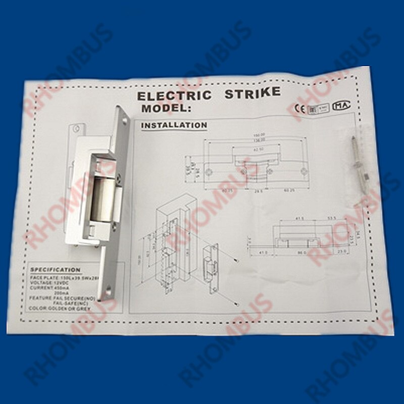 FCL-15AC possesso forza 1800Kg per porte in legno spegnimento vicino in acciaio inox scioperi Serratura Elettrica