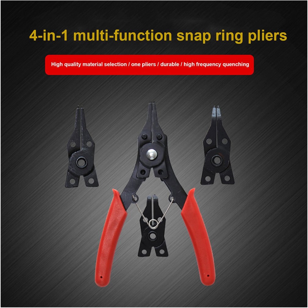 4 In 1 Multi Functional Multi Tool Tweezers 10-15mm With Four Unity Pliers Tools Card Wild Suit Ring Circlip Pliers Set