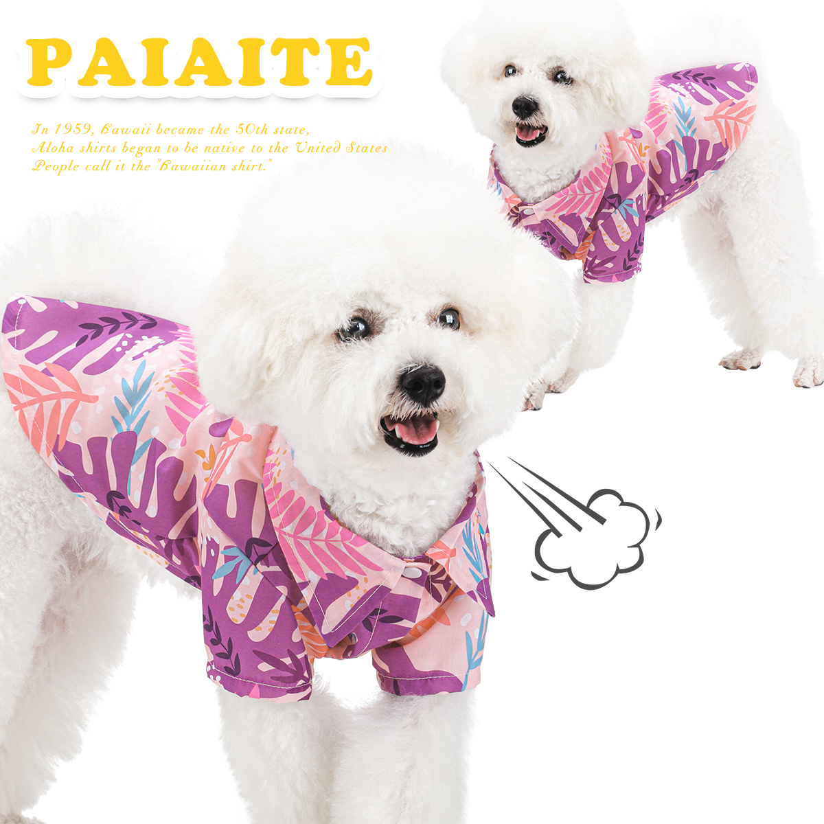 Chemise pour chien de style hawaïen : tenue d'été pour chiens de petite, moyenne et grande taille – Un vêtement indispensable pour un garde-robe de votre animal de compagnie