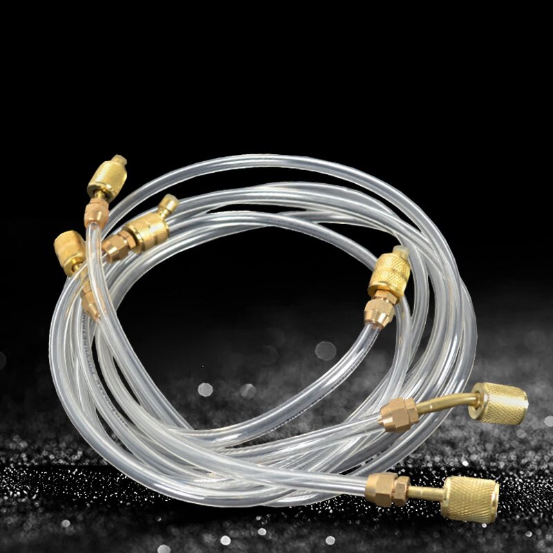 transparent refrigerant charging PVC hose Air conditioning pipe metric to inch joint double metric double inch joint