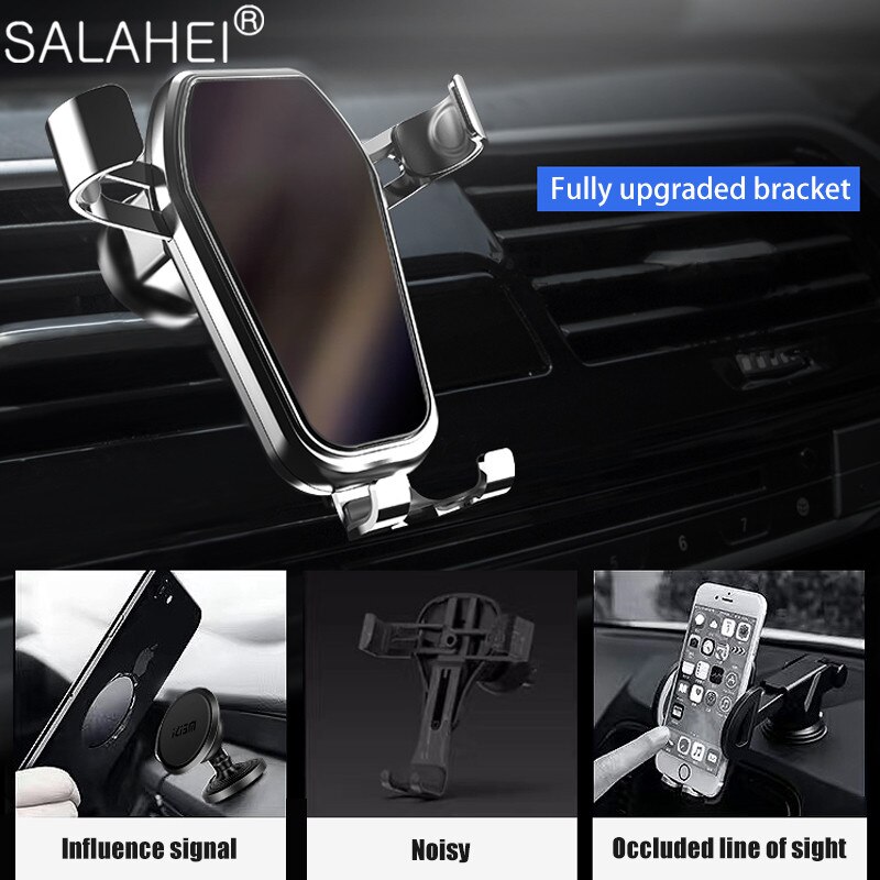 For Alfa Romeo STELVIO 17-20 Gravity Car Mobile Phone Holder Bracket Car Air Vent Mount No Magnetic Smartphone Holder GPS Stand