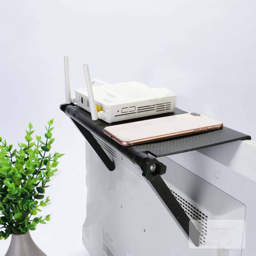 Multi-functional Storage Rack Adjustable Screen Top Shelf TV Computer LCD Display Rack Screen Storage Bracket Office Rack Holder