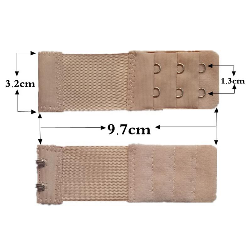 3 Rows 2 Hook Bra Extender For Women&#39;s Elastic Bra Extension Strap Hook Clip Expander Adjustable Belt Buckle Extenders: 02 1pc