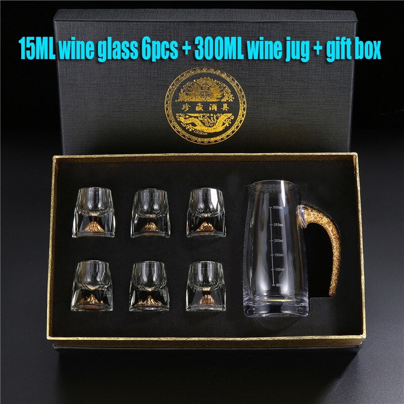 Diamond Face Jinshan Liquor Cup Crystal Glass Dispenser Household Small Sip Cup Liquor Cup Liquor Cup Bar