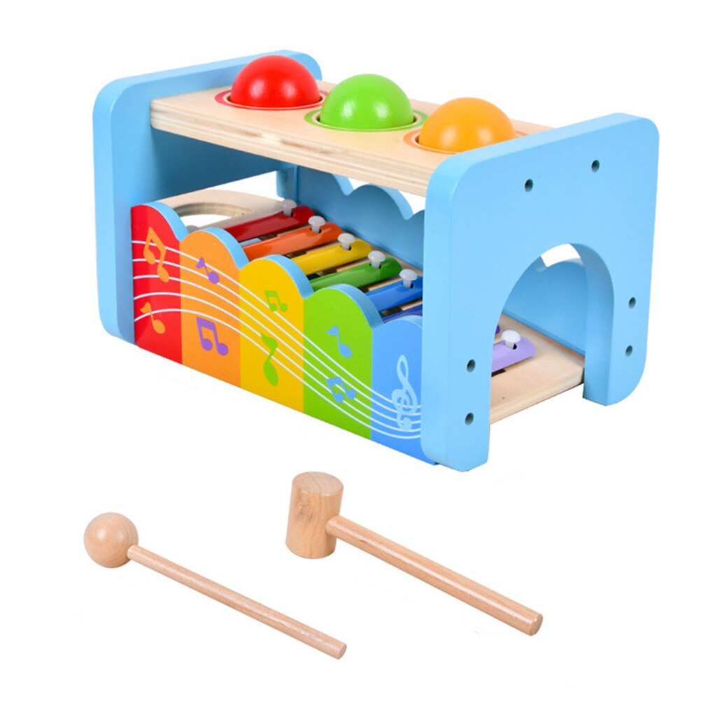 1Pc Children&#39;s Early Learning Plaything Wooden Plaything for Children (Blue): Default Title