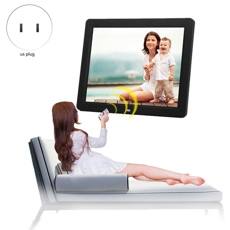 12-Inch Digital Picture Frame HD Screen LED Multi-Media Music Video Player Control Electronic Album