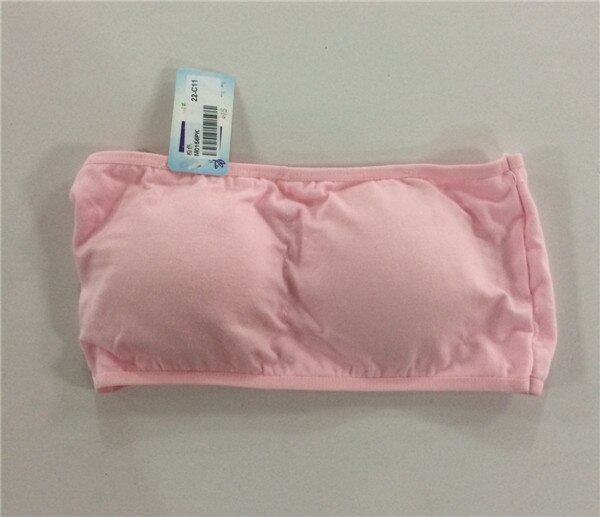 GOPLUS Sexy Strapless Crop Top Bra Bandeau Brassiere Tube Tops Candy Colors 14 colors M0156: pink