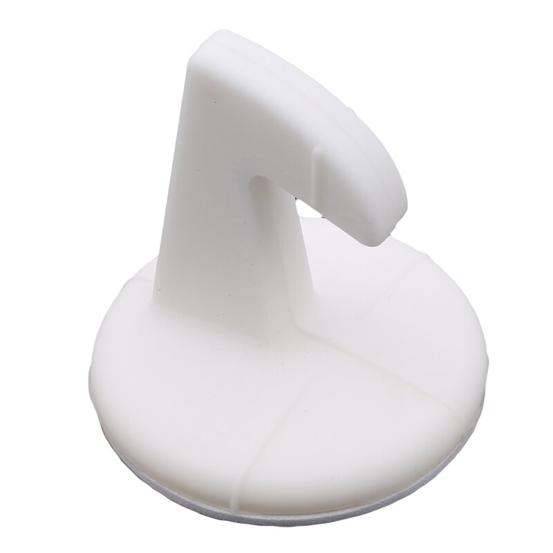 Siliconen deurstop veiligheid voor baby toilet muur absorptie perforatie deurhaak anti-botsing deurstop: Wit