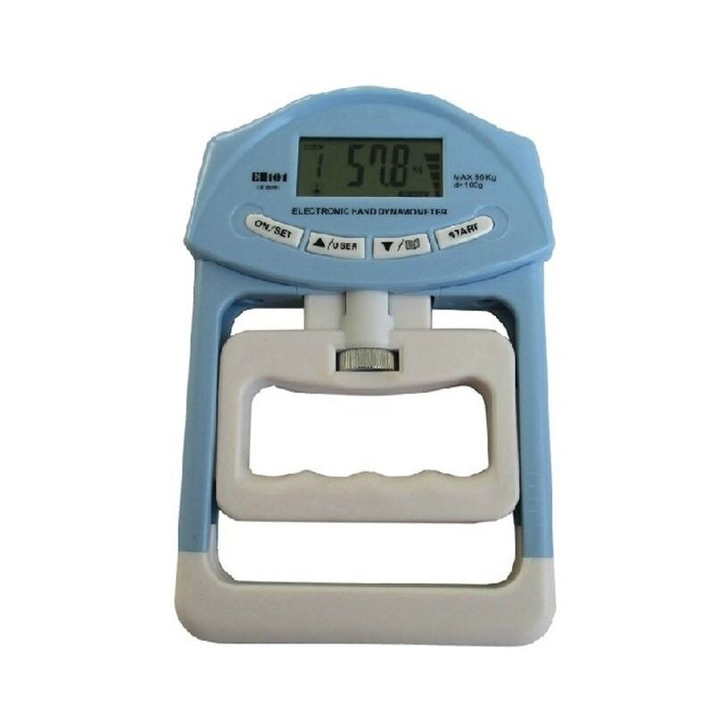 Dinamómetro Digital de mano de alta precisión, medidor de medición de fuerza de agarre, 23GB, 90kg: Azul