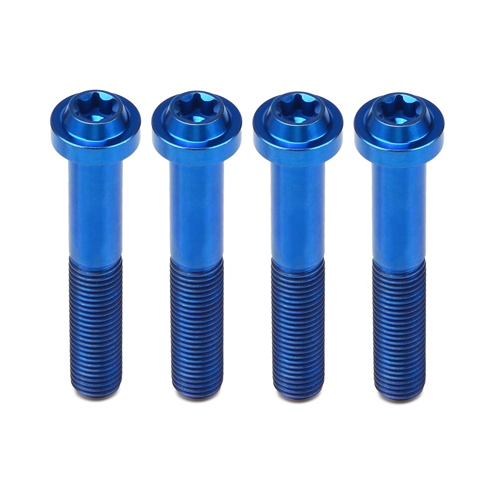 M10 x 1.25 x 60 titanium legering caliper bolt skruemuttere  gr5 for aprilia rsv rsv 4 1000 shiver 750 900 sxv 450 550 tuono 1000r v4 1100: 4 x blå