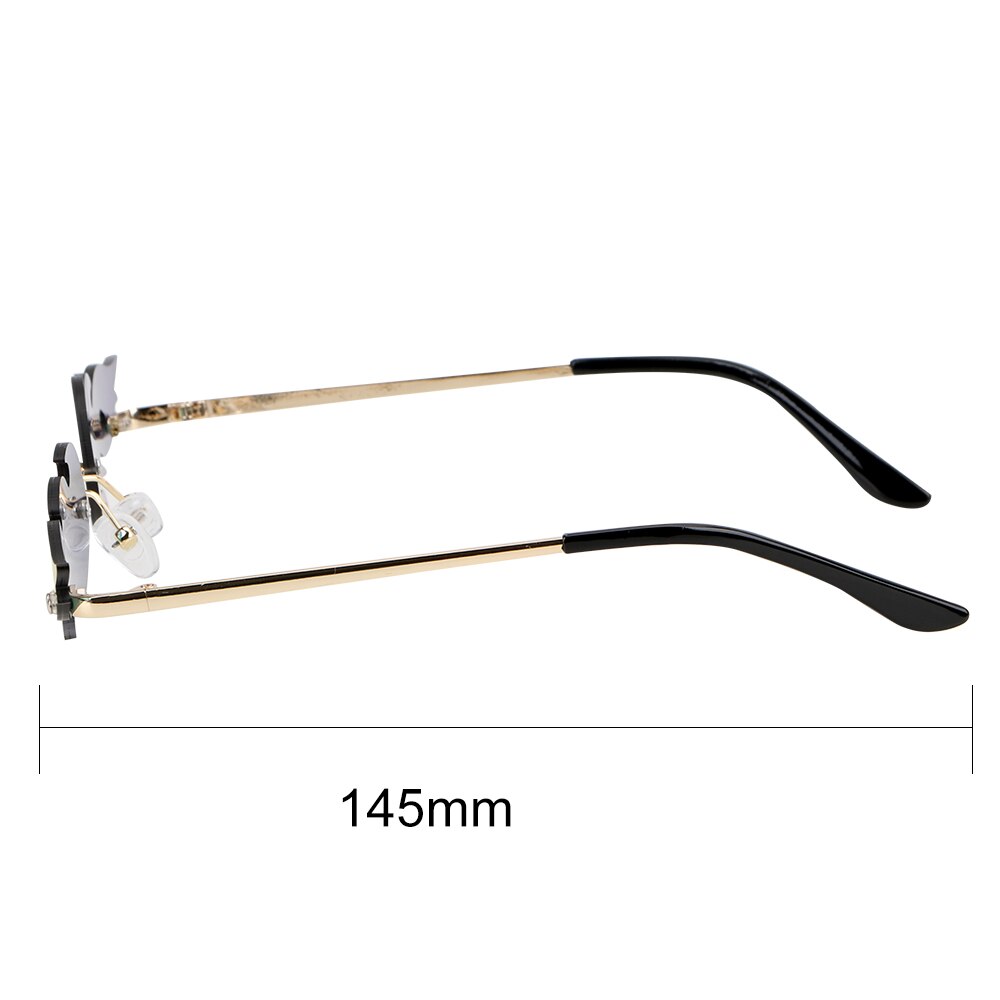 Feuer Flamme Sonnenbrille Mit 400 UV Auto Fahren Brille Trend Schmale Streetwear Farbige Randlose Welle Brillen