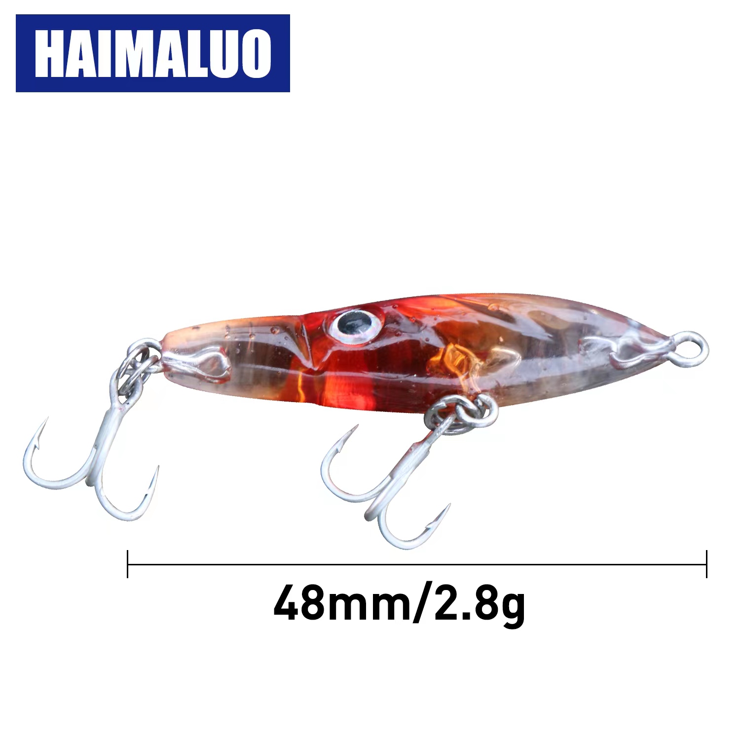 HAIMALUO Kleine Vis Harde Vissen Lokt Mini Zinken Potlood Lokken 48mm 2.8g Forel Baars Aas Rolling visaas Rotsvissen