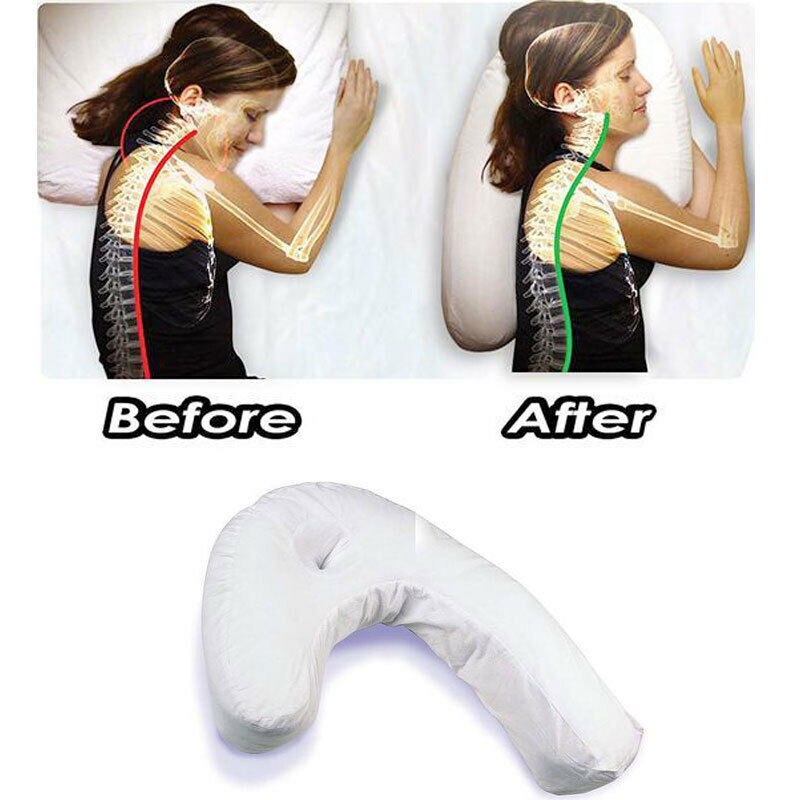U-Shaped Side Sleepers Pillow Cotton Neck Back Pain Relieve Health Cushion Neck Spine Protection Pillow Side Pillow