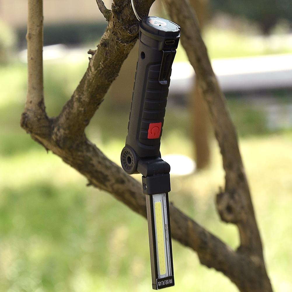 Portable Bright COB LED Lights USB Charging Magnet Lamp Red Light Emergency Flashlight