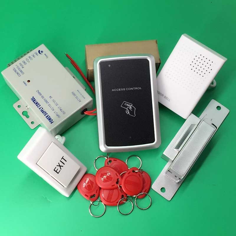 DIY Access Control Kit RFID proximity access control Security System Kit+Fail Safe NO Electric Strike Lock+Power Supply