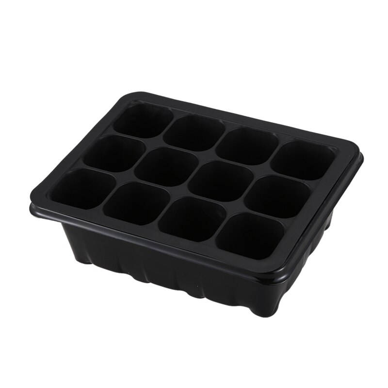 Germination Seed Starter Tray Seed Box Flower Plant Pot For Home Office Decor, 12 Hole Grow Box: 19 X15X11Cm