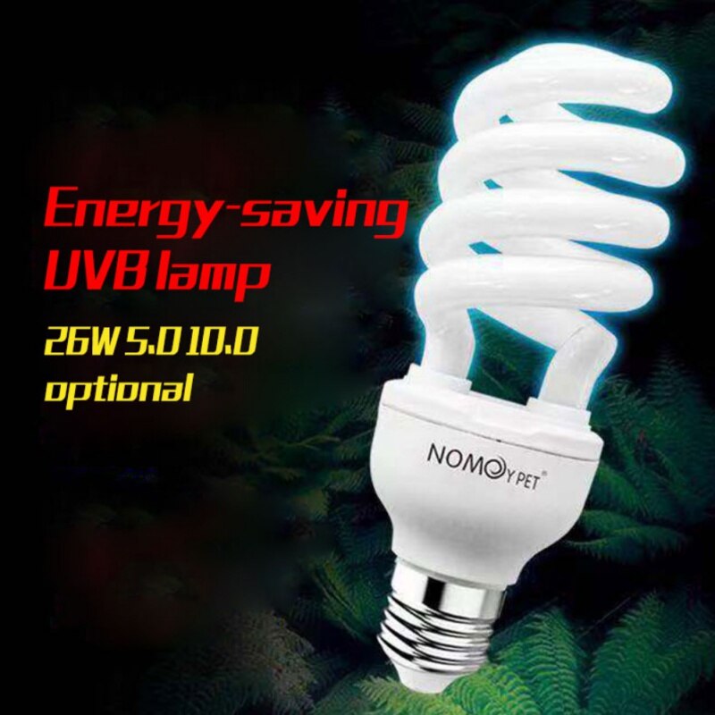 Reptile Succulent Plant Calcium Sun Lamp With 26W UVB Energy-Saving Tortoise Liard Habitat Lighting For Turtle Snake Lguanas