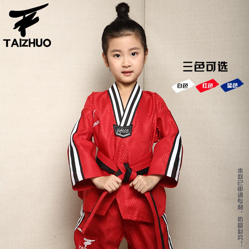Ropa de Taekwondo multicolor para niños y niñas, dobok TKD, simple, 3 colores, novedad