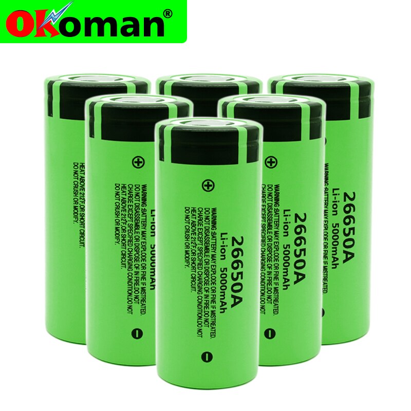 Original 3.7V 26650 5000mAh Li-ion Battery for LED Flashlight Flashlight Li-ion Battery