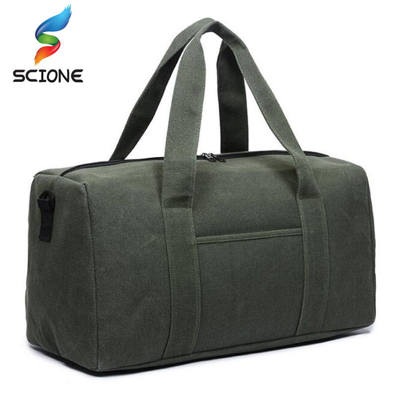 Outdoor Waterproof Top Canvas Sports Gym Bags Men Women Fitness Training Travel Handbag Multifunction Shoulder Duffel Bag