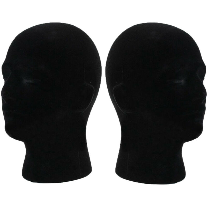 Male Mannequin Styrofoam Foam Head Model Wig Glasses Hat Display Stand