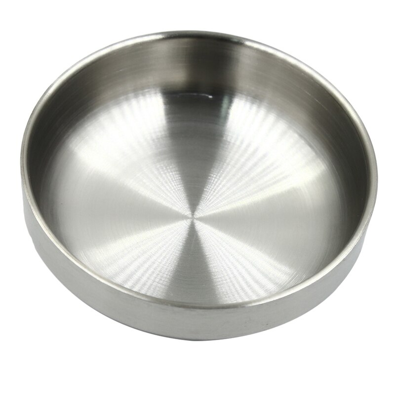 Kitchen Rice Container Picnic Use Tableware Plates Stainless Steel Seasoning Dish Plate Multipurpose Snack Saucers Round Sauce
