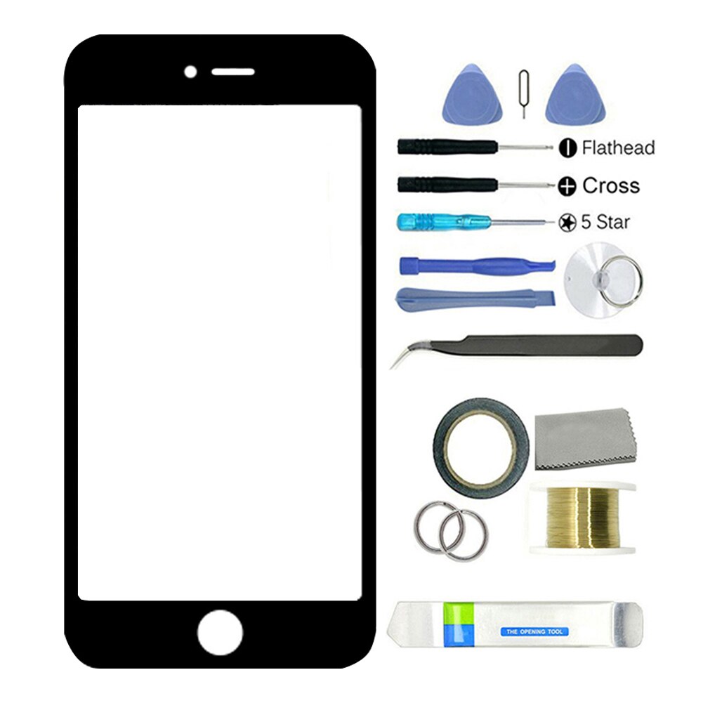 Touch Screen Glas Voor Iphone 6 6S 7 8 Plus Panel Voor Outer Glas Lens Onderdelen Vervanging