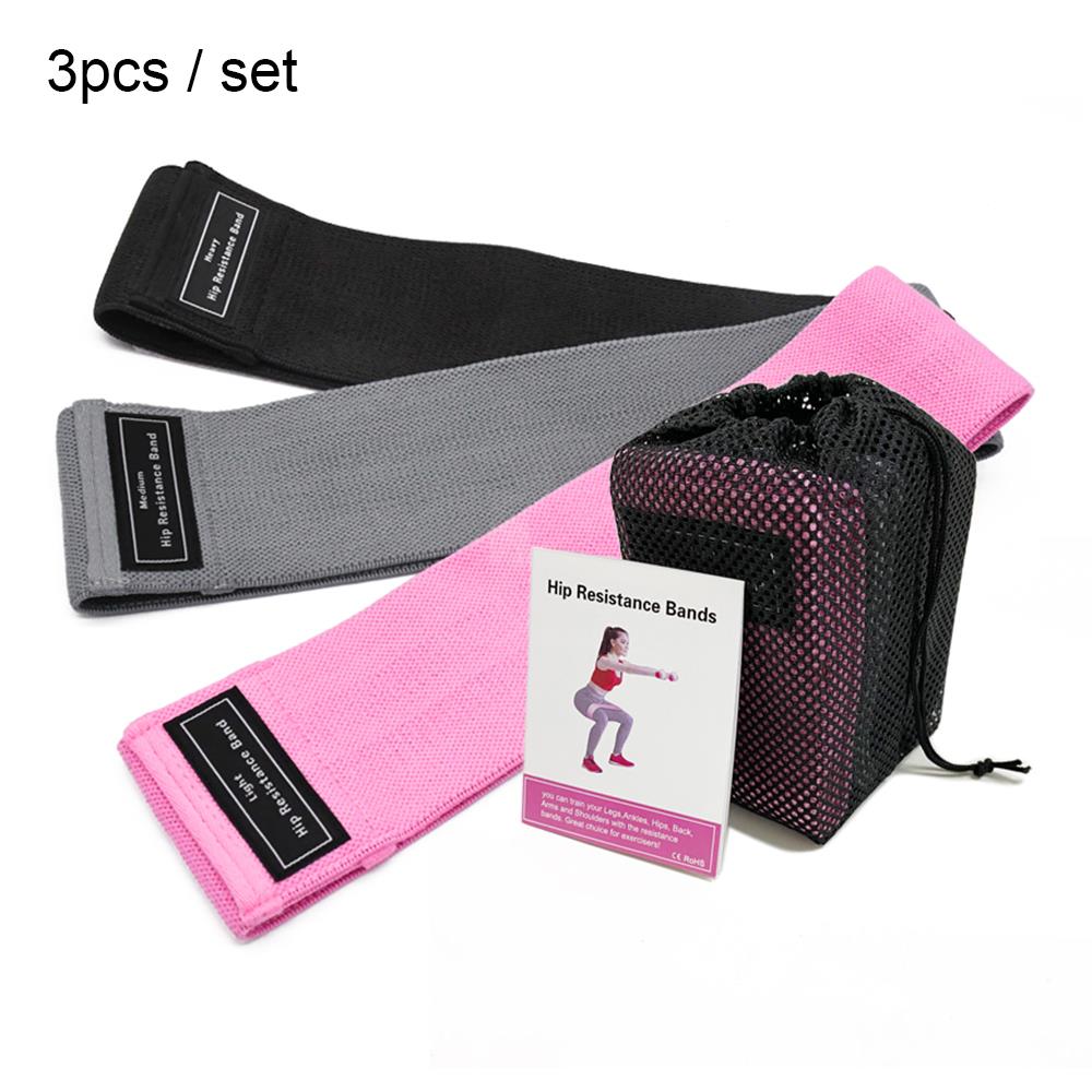 3 st/set kraftiga byxband motståndsband polyester bomull stretch arm apparater spännband knäböj för konditionsträning
