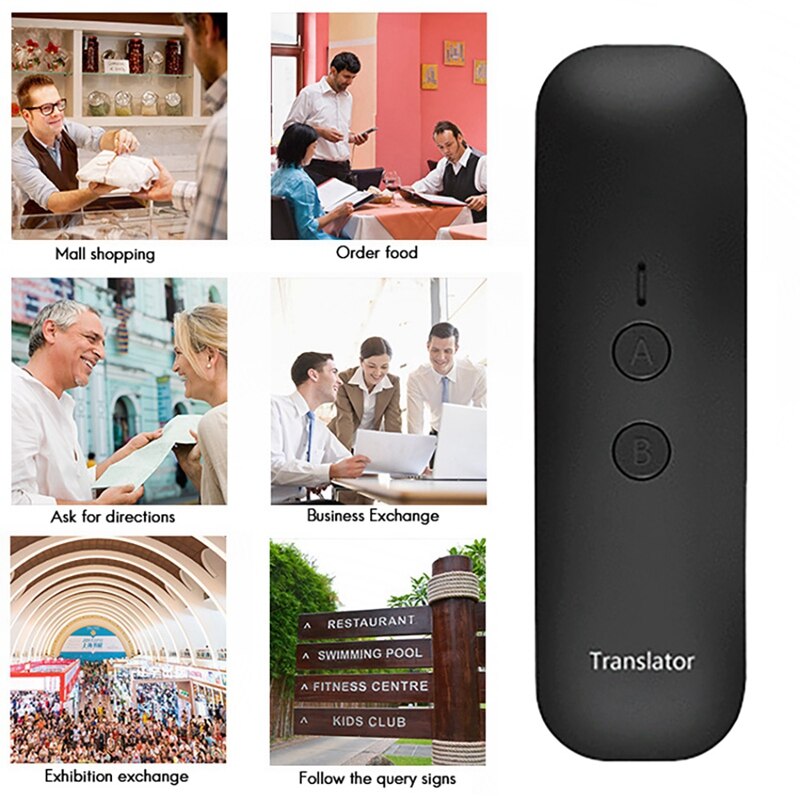 Traducteur vocal intelligent Portable Bluetooth 5.0 traducteur de langue 80 langues en veille 20 heures