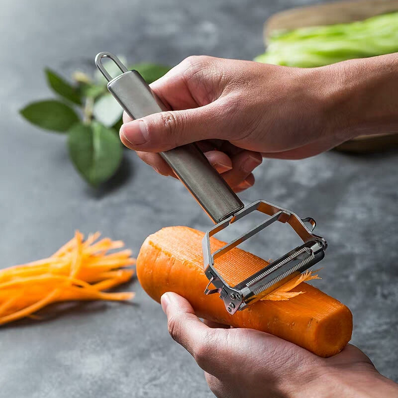 Stainless Steel Potato Cucumber Carrot Grater Julienne Peeler Vegetables Fruit Peeler Double Planing Grater Tools