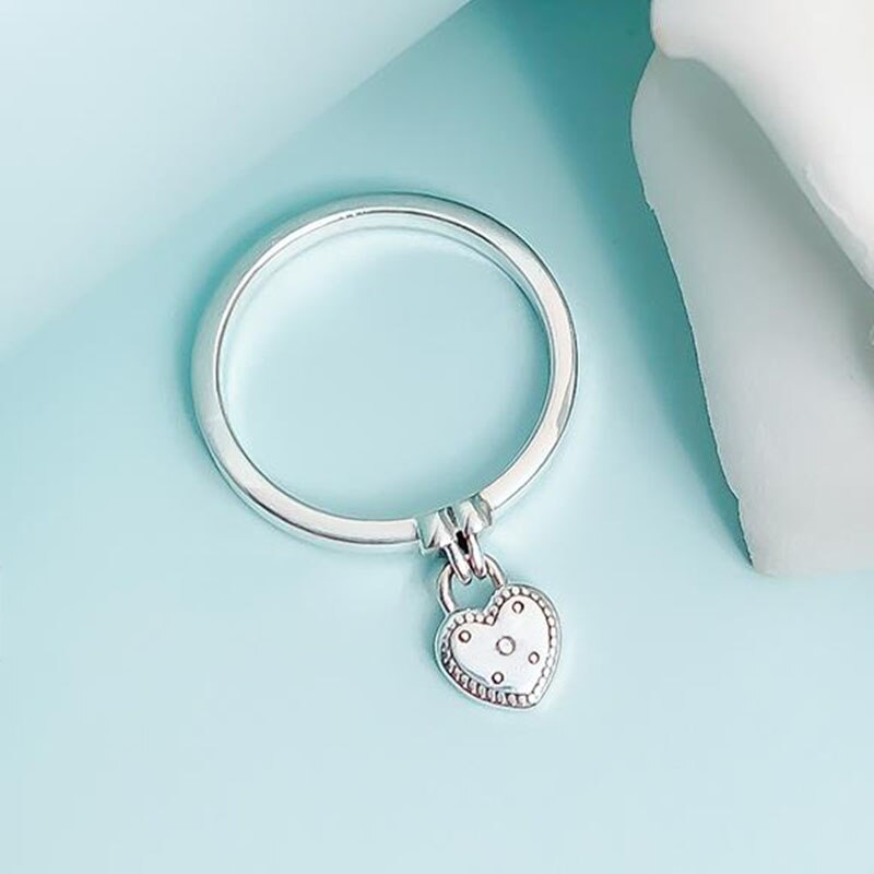 Original 925 кольцо Silver Pan Ring Valentine's Day Love Pendant Pan Ring For Women Wedding Party Jewelry