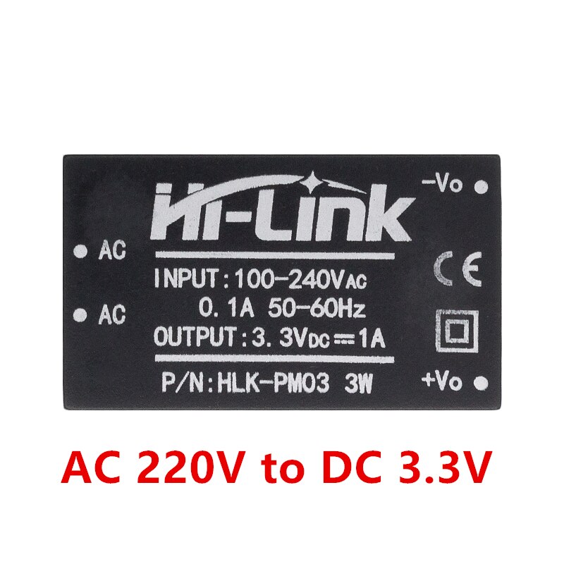 Hlk -pm01 hlk -pm03 hlk -pm12 ac-dc 220v to 5v/3.3v/12v mini strømforsyningsmodul, intelligent husholdningsafbryder strømforsyningsmodul: Hlk -pm03