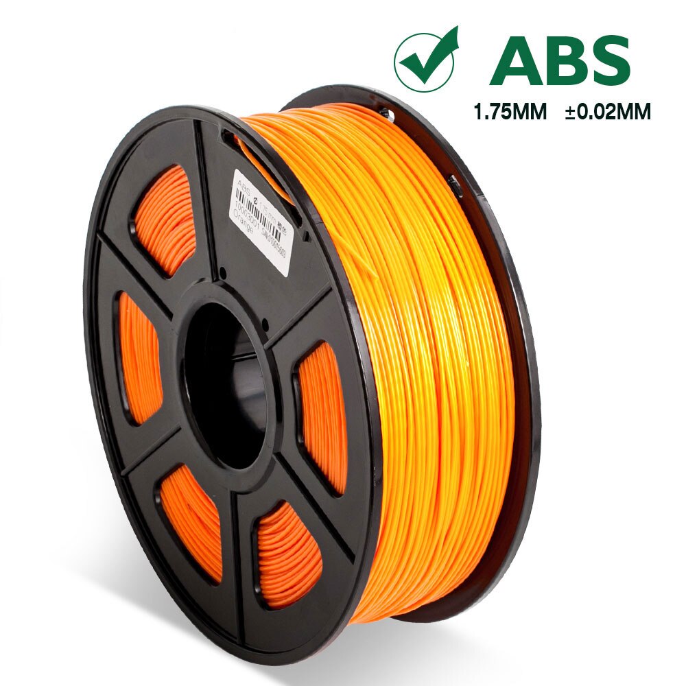 Filamento ABS Blu 1kg 1.75 millimetri di Tolleranza di +/-0.02mm di Buona Resistenza Eco-Friendly Materiale di Stampa per FDM 3D Stampante 100% Nessuna Bolla: Orange