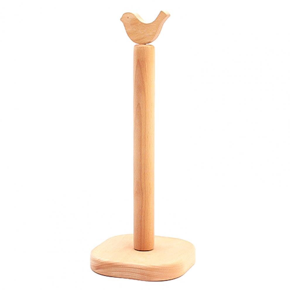 Cartoon Roll Holder Roll Paper Tissue Storage Holder Stable Wooden Animal Shape Rack Paper Towel Roll Holder Stand for Kitchen: Birds