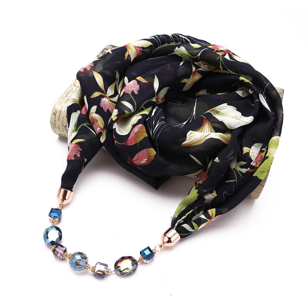 Dames sieraden hanger ketting sjaal vrouwelijke chiffon sjaals en omslagdoeken femme foulard moslim wrap hoofddoeken