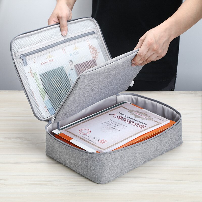 Multifunctional Briefcase Business Trip Certificate Organize Bag Office Worker Document Handbag File Storage Package Accessories