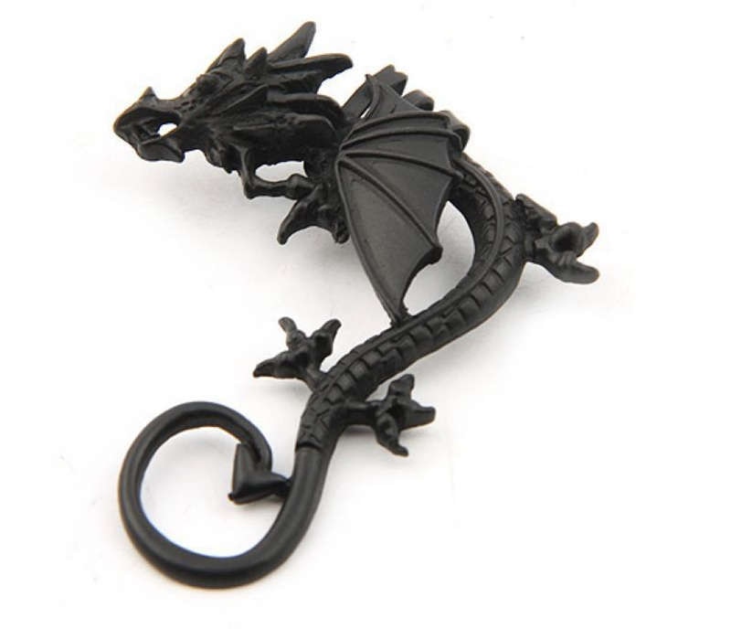 Vintage slang draak oorbellen wikkel clip kraakbeen voor vrouwen mannen oor clip manchet punk retro oorbel sieraden
