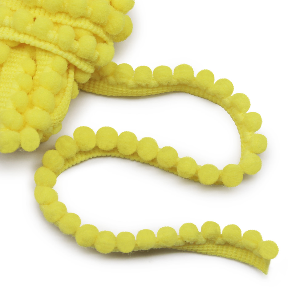 2 meter pompomkant boll pompom frans band sömnad spets virat tyg handgjorda hantverkstillbehör gör-det-själv: Nickel